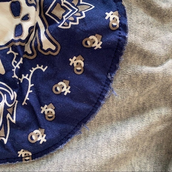 MASTERMIND JAPAN sz 0 S Off Shoulder Gray Top Tee - Picture 7 of 10